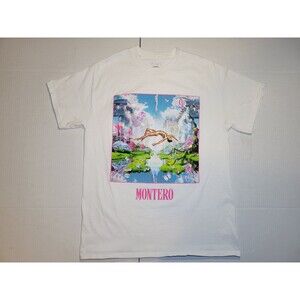 LIL NAS X Montero Vinyl CD Cover Double Sided Track List White Shirt Mens Medium